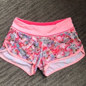 Lululemon Hot Pink/Floral Speed Shorts
